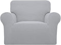 Easy-Going Stretch Chair Slipcover with Arm Washable Silver Gray
