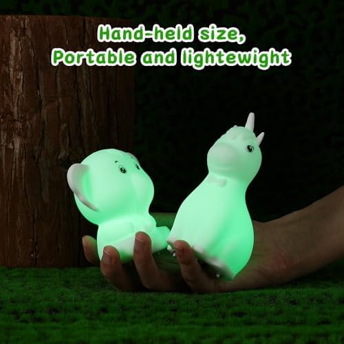 LOVERUIS Cute Night Light for Kids Colorful Unicorn Elephant Night Lights