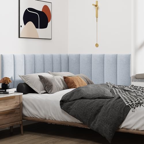 IFNOW Wall Mounted Headboard, Peel and Stick Panels, Lvory White, Queen
