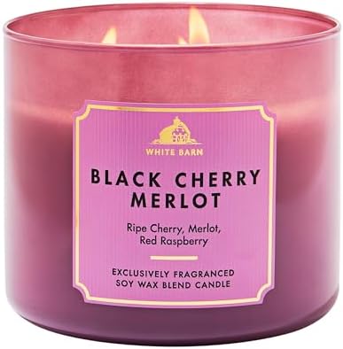 Bath & Body Works 3-Wick Candle, Black Cherry Merlot, Soy Wax Blend