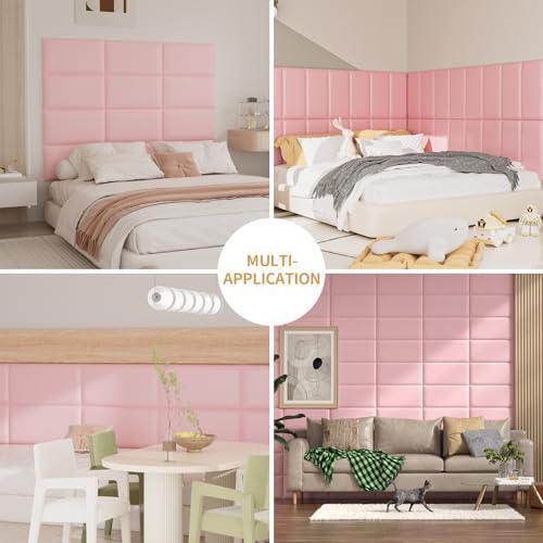 Headboards Wall Panel for Twin, Self-Adhesive 3D Wall Panels, Upholstered Wall Panel for Bedroom/Living Room (6 Pieces 9.84 in x 23.6 in)