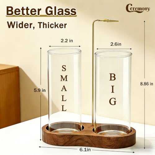 Ceremony Incense Holder,2 in 1 Wooden Incense Burner(Transprent, Two Glass)
