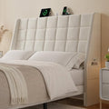 ONBRILL Queen Headboard Only with Charging Station, Soft Chenille Fabric