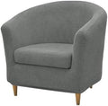 NILUOH Club Chair Slipcover 2-Piece Stretch Barrel Chair Covers Jacquard Tub Chair Slipcovers Soft Armchair Sofa Covers for Living Room