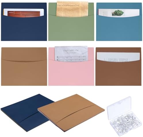 Newtay 24 Pcs Oversized Wall Pockets File Organizer, Mocha Mousse Color