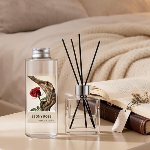 STRN Reed Diffuser Oil Refill, Ebony Rose Scented Diffuser 6.8 Fl Oz