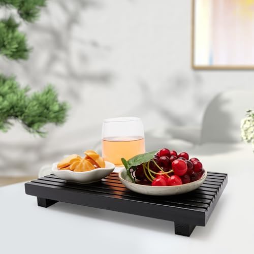 Wooden Display Risers Table Stand for Bathroom Tray Kitchen Counter Decor