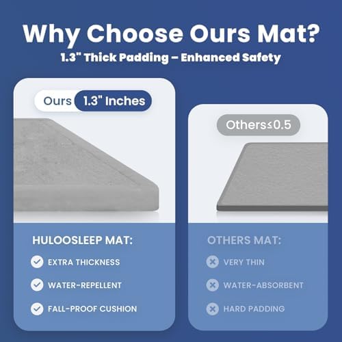 Large 79"x110" Baby Activity Play Mat for Floor,1.3" Thick Elasti Foam Cushion Mat for Tummy Time & Crawling,Non-Slip&Safe for Infants,Toddlers & Kids, for Living Room,Classroom & Playroom(Light Grey)