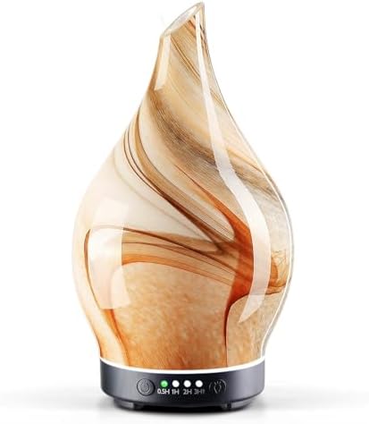 Porseme Essential Oil Diffuser 150ml Handmade Glass Diffuser 6H Runtime