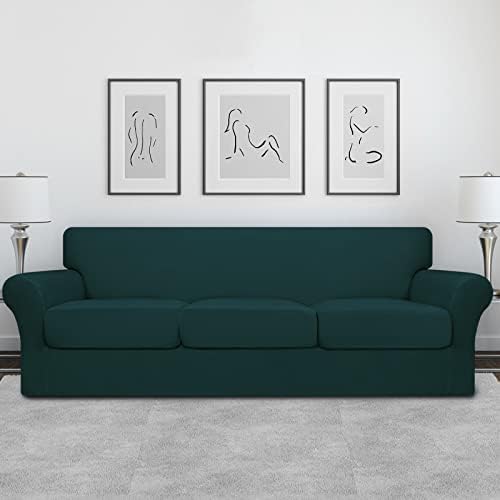 Easy-Going 4 Pieces Oversized Stretch Couch Cover for Dogs Washable