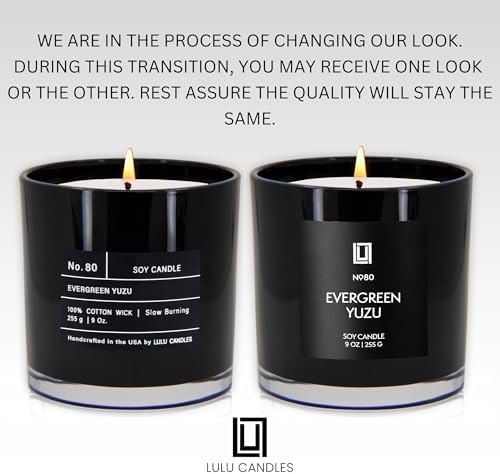 Lulu Candles | Evergreen Yuzu | Luxury Scented Soy Jar Candle | Hand Poured in The USA | Highly Scented & Long Lasting (9 Oz.)