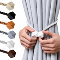 NazTur Magnetic Curtain Tiebacks, Curtain Ties, No-Drill Holdbacks (2 Pack)