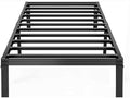 Twin XL Bed Frames, 12 Inches Platform Bed Frame, 1000lbs Heavy Duty Steel Slat, Non-Slip Design, No Box Spring Needed, Easy Assembly, Quiet Noise Free, Under Bed Storage Space, Black