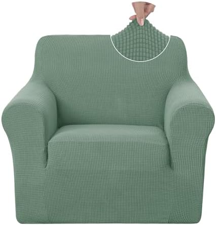 U-NICE HOME Stretch Recliner Chair Cover Armchair Slipcover, Cyan
