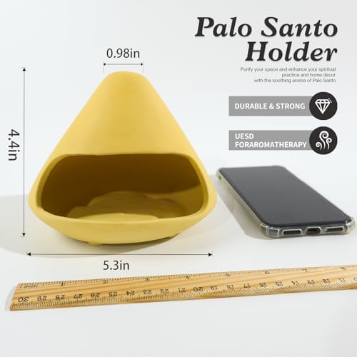 MOUGIGI Unique Zongzi Shaped Clay Smudge Bowl, Palo Santo Holder for Sage