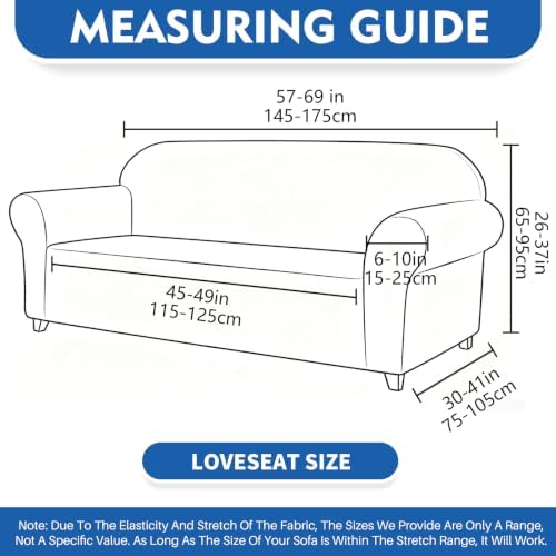 XINEAGE Loveseat Slipcover Pet Friendly, Stretch Couch Cover,Khaki