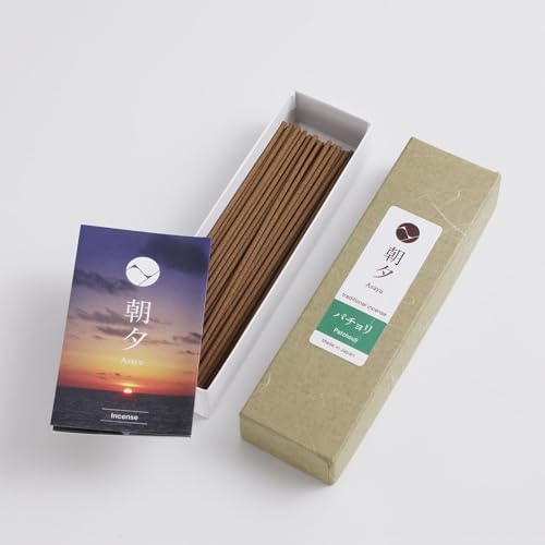 Asayu Japan Patchouli Incense Sticks, Traditional Japanese Incense, 20g