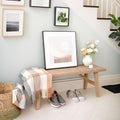 SwallowLiving 43" Solid Wood Entry Bench - Rustic Farmhouse Style Hallway Seating for Living Room, Dining Room Entryway - Handcrafted Natural Finish