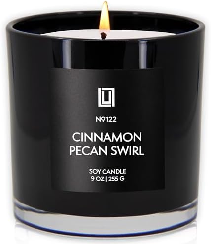 Lulu Candles | Cinnamon Pecan Swirl | Luxury Scented Soy Jar Candle | Hand Poured in The USA | Highly Scented & Long Lasting (9 Oz.)
