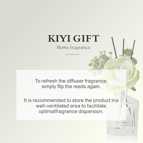 Reed Diffuser Set,8.4 fl oz Scent Diffuser with 6 Reed Sticks, Home Fragrance,Up to 120 Day Long Lasting Scent,Reed Diffuser for Bathroom,Shelf Decor (Bellflower)