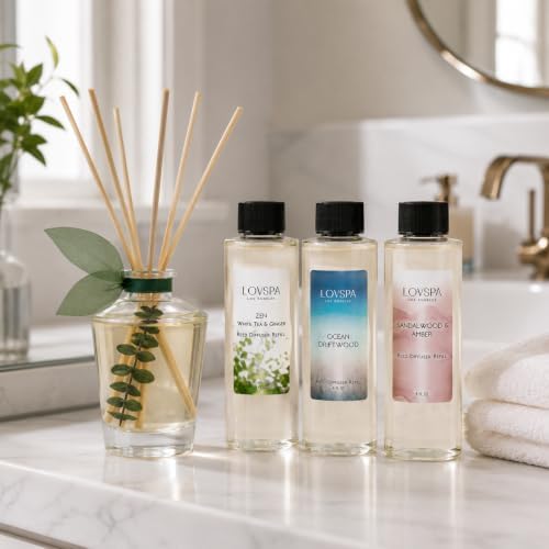 Sunshine & Lemons Diffuser Oil - Luxury Essential Oils for Diffuser Refill & Air Freshener Room Spray - Long-Lasting & Natural Home Fragrance, Scented Oil for Diffusers, USA Made, 4oz