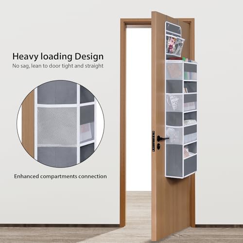 Univivi Over the Door Organizer for Baby Essential, 5-shelf, Grey