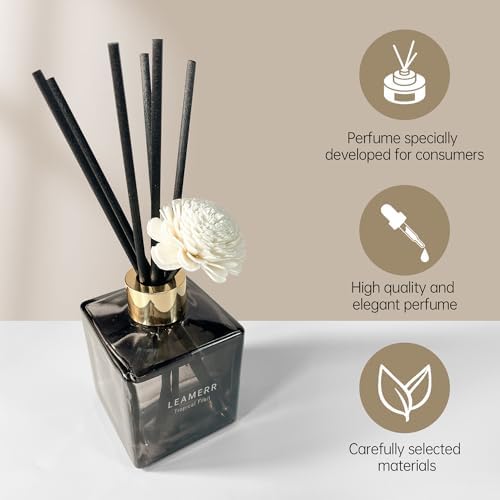Reed Diffuser Set, 6.1 oz (180 ml) Blue Sea Scented Diffuser with Sticks Long-Lasting Home Fragrance Reed Diffuser for Home Room Office Bathroom Shelf Decor