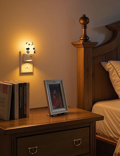 L LOHAS LED Night Light for Kids, 3D Panda Night Light Plug in