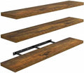 Amada 47.2" Floating Shelves for Wall Decor & Storage, Set of 3, Brown