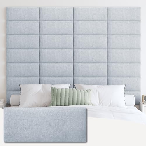 IFNOW Wall Mounted Headboard, Peel and Stick Panels, Lvory White, Queen