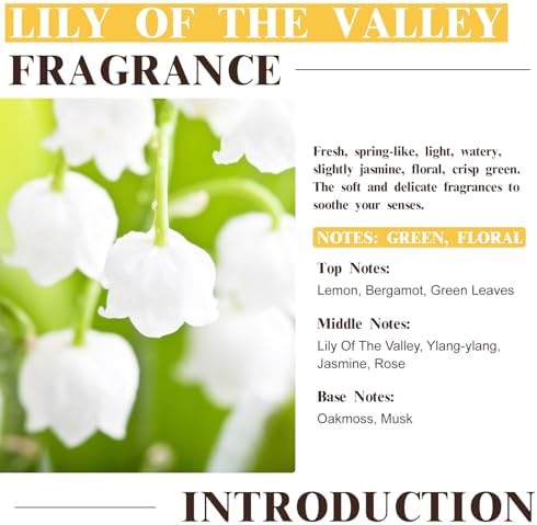 EUQEE 60ML Lily of The Valley Fragrance Oil for Laundry 2.02 Fl oz