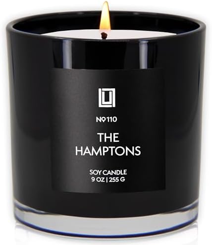 Lulu Candles | The Hamptons - Fresh Citrus & Ocean Mist | Luxury Scented Soy Jar Candle | Hand Poured in The USA | Highly Scented & Long Lasting (9 Oz.)