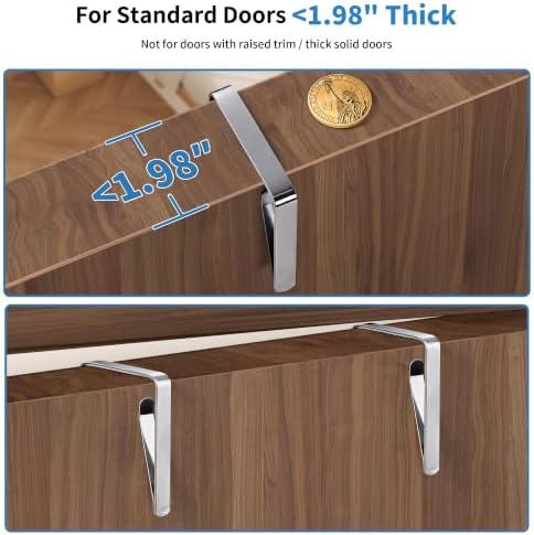 JARLINK Over the Door Organizer, Extra Large Storage for Bedroom, Grey
