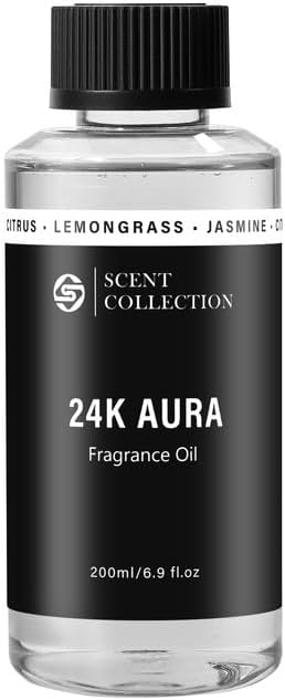 Luxury Hotel Scent 24K Aura Diffuser Oil 200ml Waterless Lemongrass Refill