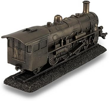 Veronese Design 10.5" Long Steam Locomotive Engine Cold Cast Resin Antique Bronze Finish Steampunk Statue Train Gifts