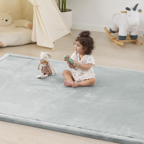 1.5" Thick Baby Play Mat for Floor,59x71 Padded Playpen Mat, Non-Slip