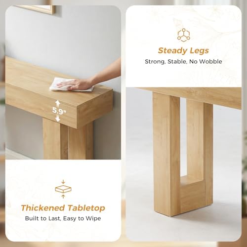 DUMOS 63" Long Narrow Farmhouse Console Table for Entryway, Hallway Table