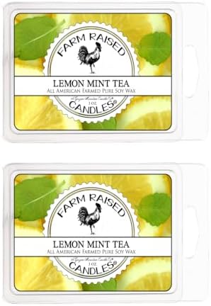Lemon Mint Tea - USA Made Soy Wax Melts, 2 Pack, 6 oz