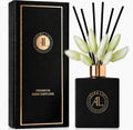 Black Reed Diffuser Sticks in Oil Set with Fresh Balsam Scent | Long-Lasting Reed Diffusers for Home, Office & Bedroom Decor Fragrance Diffuser | Green Dried Flowers | (5 oz)
