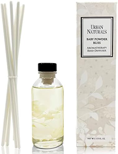 Urban Naturals Reed Diffuser Set, Baby Powder Bliss - Bathroom Shelf Décor