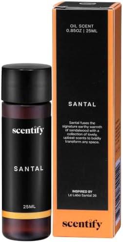 Scentify Santal Aroma Oil Refill for Diffusers, 25ml / 0.85 fl oz
