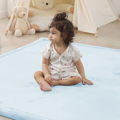 1.5" Thick Baby Play Mat for Floor,59x71 Padded Playpen Mat, Non-Slip