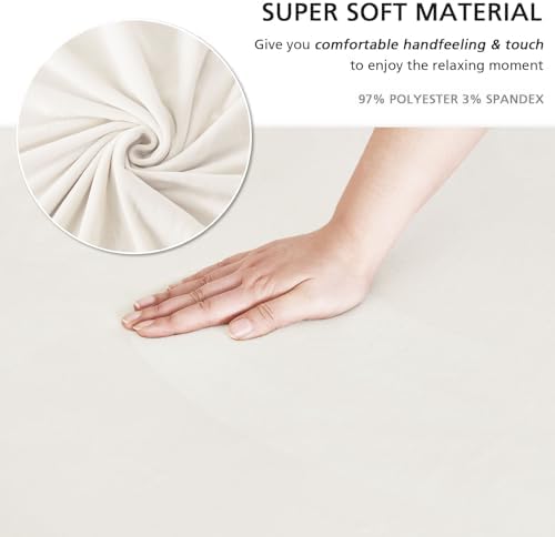 NICEEC White Armchair Covers Arm Chair Cover Armchair Slipcovers with Skirt