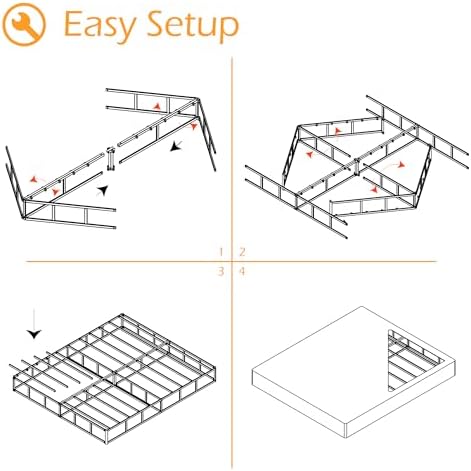 California King Box Spring 9 Inch Bed Base with Fabric Cover