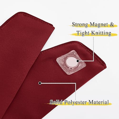 NICETOWN Strong Magnetic Curtain Tiebacks-Curtain Tiebacks for Wall No Screws Perfect of Curtains (Burgundy Red, 11.8 X 4 Inches, Set of 4)