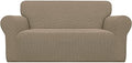Easy-Going Stretch Loveseat Couch Covers Washable Natural