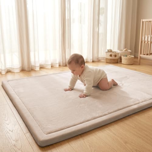 1.3" Thick Baby Play Mat for Floor,71x79 Ultra Soft Elasti-Foam Mat