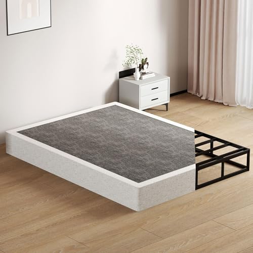 Metal Box Spring Full Size - 9 Inch High Profile Heavy Duty Black Bed Base Non Slip Mattress Foundation Box Springs for Full Bed, Easy Assembly, No Noise