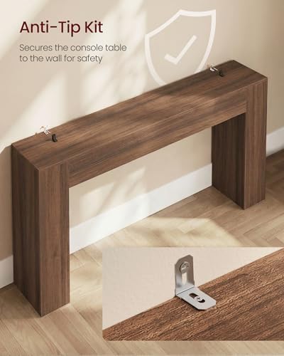 VASAGLE 63 Inches Entryway Table, Thick Tabletop Console Table, Farmhouse