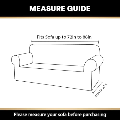 PrinceDeco Jacquard Couch Covers for 3 Cushion Couch 1 Piece Stretch Sofa Covers Furniture Protector Anti-Slip Soft Thickened Dogs Slipcovers Washable Diamond Pattern(Sofa, Sea Grass)